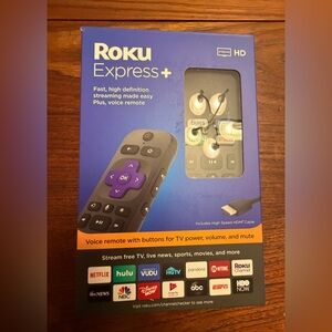 Roku Express Plus HD Streaming Media Player (3931RW) with Voice Remote